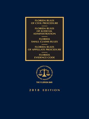 cover image of Florida Civil, Judicial, Small Claims, and Appellate Rules with Florida Evidence Code